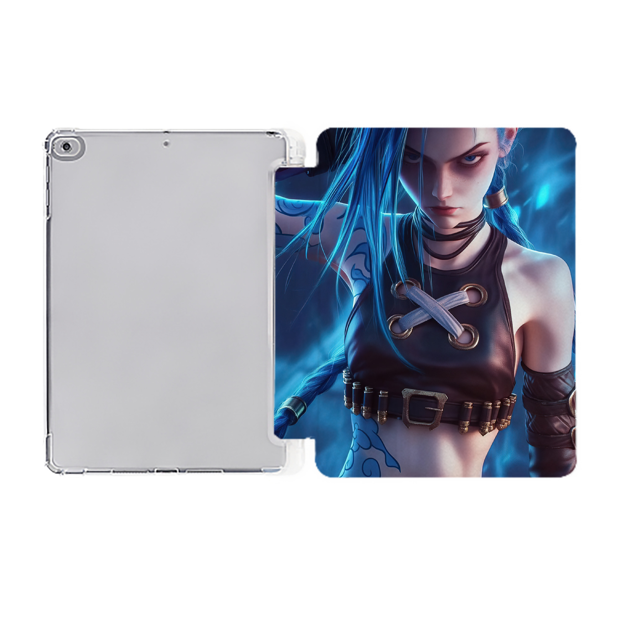 （画像用） リーグ・オブ・レジェンド League of Legends LOL IPad ケース ペン収納付き 三つ折りスタンド PUレザー×シリコン 対応機種9.5/10.5/10.9インチ